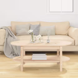 vidaXL Tavolino da Salotto 110x55x45 cm Legno Massello di Pino - Vista aggiuntiva 3