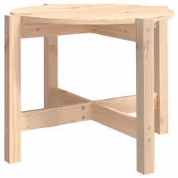 vidaXL Tavolino da Salotto Ø 62,5x45 cm in Legno Massello di Pino - Vista aggiuntiva 2