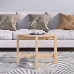 vidaXL Tavolino da Salotto Ø 62,5x45 cm in Legno Massello di Pino - Vista aggiuntiva 3