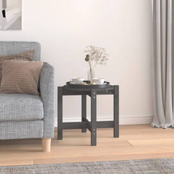 vidaXL Tavolino da Salotto Grigio Ø 52,5x45 cm Legno Massello di Pino