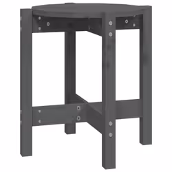 vidaXL Tavolino da Salotto Grigio Ø 42,5x45 cm Legno Massello di Pino - Vista aggiuntiva 2