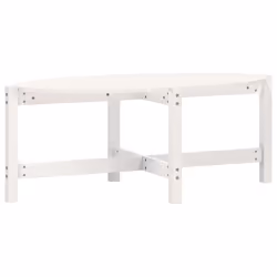 vidaXL Tavolino da Salotto Bianco 118x63x45 cm Legno Massello di Pino - Vista aggiuntiva 2