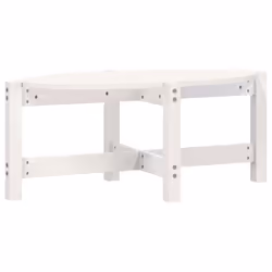 vidaXL Tavolino da Salotto Bianco 87x48x35cm in Legno Massello di Pino - Vista aggiuntiva 2