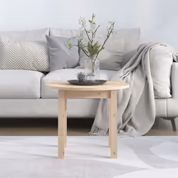 vidaXL Tavolino da Salotto Ø 55x45 cm in Legno Massello di Pino - Vista aggiuntiva 3