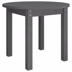 vidaXL Tavolino da Salotto Grigio Ø 55x45 cm in Legno Massello di Pino - Vista aggiuntiva 2