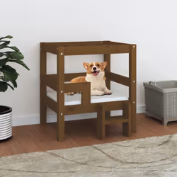 Questa fantastica cuccia per cani offre ai vostri amici pelosi un posto confortevole in cui rilassarsi. Legno massello di pin ...