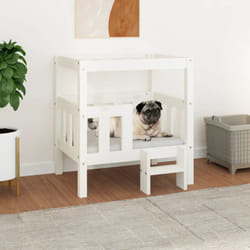 Vidaxl - Letto per Cani, Cuccia per Cani Bianco 65,5x43x70 cm in Legno Massello di Pino 8937