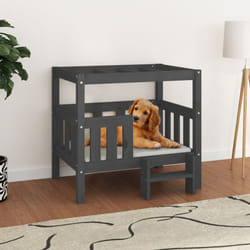 Vidaxl - Letto per Cani, Cuccia per Cani Grigio 75,5x63,5x70cm in Legno Massello di Pino 2781