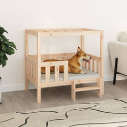Letto per Cani, Cuccia per Cani 95,5x73,5x90 cm in Legno Massello di Pino Vidaxl 9526
