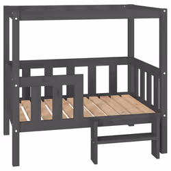 vidaXL Cuccia per Cani Grigio 95,5x73,5x90cm in Legno Massello di Pino - Vista aggiuntiva 2