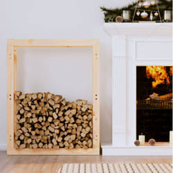 Vidaxl - Portalegna 80x25x100 cm in Legno Massello di Pino 94707