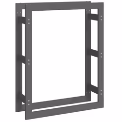 vidaXL Portalegna Grigio 80x25x100 cm in Legno Massello di Pino - Vista aggiuntiva 2