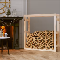 vidaXL Portalegna 100x25x100 cm in Legno Massello di Pino - Vista aggiuntiva 3
