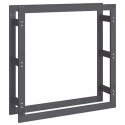 vidaXL Portalegna Grigio 100x25x100 cm in Legno Massello di Pino - Vista aggiuntiva 2