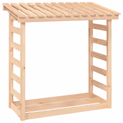vidaXL Portalegna 108x64,5x110 cm in Legno Massello di Pino - Vista aggiuntiva 2
