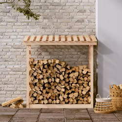 vidaXL Portalegna 108x64,5x110 cm in Legno Massello di Pino - Vista aggiuntiva 3