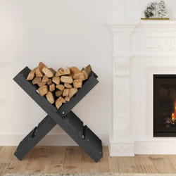Vidaxl - Portaceppi Grigio 47x39,5x48 cm in Legno Massello di Pino