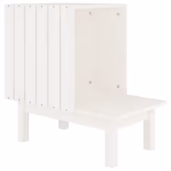 vidaXL Casetta per Gatti Bianca 60x36x60 cm in Legno Massello di Pino - Vista aggiuntiva 2