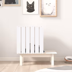 vidaXL Casetta per Gatti Bianca 60x36x60 cm in Legno Massello di Pino - Vista aggiuntiva 3