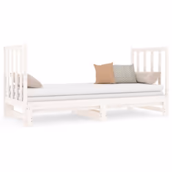 VidaXL 3124768, Divano letto, Bianco, Legno di pino, 1955 mm, 950 mm, 300 mm