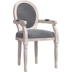 Vidaxl - Sedia da Pranzo Grigio Scuro 54x56x96,5 cm Velluto