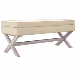 vidaXL Sgabello Portaoggetti 110x45x49 cm in Lino - Vista aggiuntiva 2