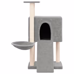 vidaXL Albero per Gatti con Tiragraffi in Sisal Grigio Chiaro 96 cm - Vista aggiuntiva 3