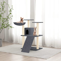 Albero per Gatti con Tiragraffi in Sisal Grigio Scuro 83 cm Vidaxl