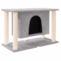 vidaXL Albero per Gatti con Tiragraffi in Sisal Grigio Chiaro 50 cm - Vista aggiuntiva 2