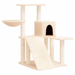 Albero per Gatti con Tiragraffi in Sisal Crema 82 cmcod mxl 95207 - Vista aggiuntiva 2