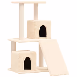 vidaXL Albero per Gatti con Tiragraffi in Sisal Crema 82 cm - Vista aggiuntiva 2