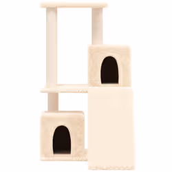 vidaXL Albero per Gatti con Tiragraffi in Sisal Crema 82 cm - Vista aggiuntiva 3