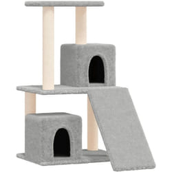 Albero per Gatti con Tiragraffi in Sisal Grigio Chiaro 82 cm vidaXL