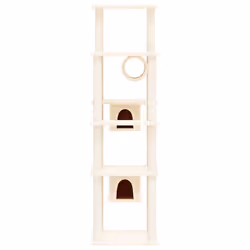 vidaXL Albero per Gatti con Tiragraffi in Sisal Crema 169 cm - Vista aggiuntiva 3