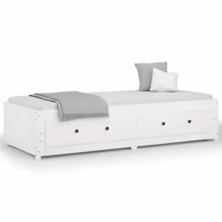 VidaXL 821590, Divano letto, Bianco, Legno di pino, 2055 mm, 955 mm, 440 mm