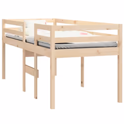 vidaXL Letto a Soppalco 90x200 cm in Legno Massello di Pino - Vista aggiuntiva 3