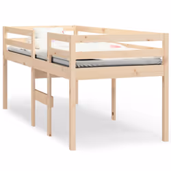 vidaXL Letto a Soppalco 75x190 cm in Legno Massello di Pino - Vista aggiuntiva 2