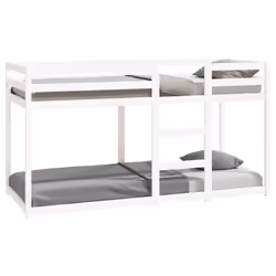 vidaXL Letto a Castello Bianco 80x200 cm in Legno Massello di Pino - Vista aggiuntiva 2