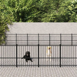 Gabbia per Cani da Esterno in Acciaio 94,09 m² Vidaxl