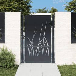 Vidaxl - Cancello Giardino Antracite 105x155 cm in Acciaio Design Erba 560416