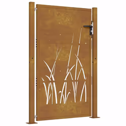 Cancello da Giardino 105x155 cm in Acciaio Corten Design Erbacod mxl 104006 - Vista aggiuntiva 2
