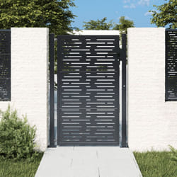 Vidaxl - Cancello Giardino Antracite 105x130 cm Acciaio Design Quadrato 401077