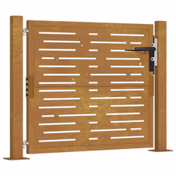 Cancello da Giardino 105x105 cm Acciaio Corten Design Quadratocod mxl 81508 - Vista aggiuntiva 2