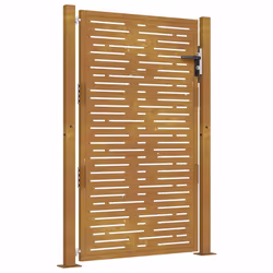 Cancello da Giardino 105x130 cm Acciaio Corten Design Quadratocod mxl 128313 - Vista aggiuntiva 2