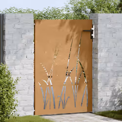 Cancello da Giardino 85x125 cm in Acciaio Corten Design Erbacod mxl 128066 - Vista aggiuntiva 3