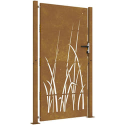 Vidaxl - Cancello da Giardino 105x205 cm in Acciaio Corten Design Erba