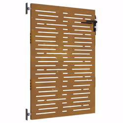 Cancello da Giardino 85x150 cm Acciaio Corten Design Quadratocod mxl 79683 - Vista aggiuntiva 2