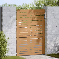 Cancello da Giardino 85x150 cm Acciaio Corten Design Quadratocod mxl 79683 - Vista aggiuntiva 3