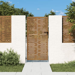Vidaxl - Cancello da Giardino 85x175 cm Acciaio Corten Design Quadrato