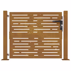 vidaXL Cancello da Giardino 105x80m in Acciaio Corten Design Quadrato - Vista aggiuntiva 3